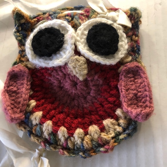 Handmade Accessories - Hand Crochet Knit Owl Mini Cell Phone Purse